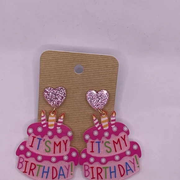Birthday
Cake Candle Design Acrylic Earrings - Picture 3 of 3